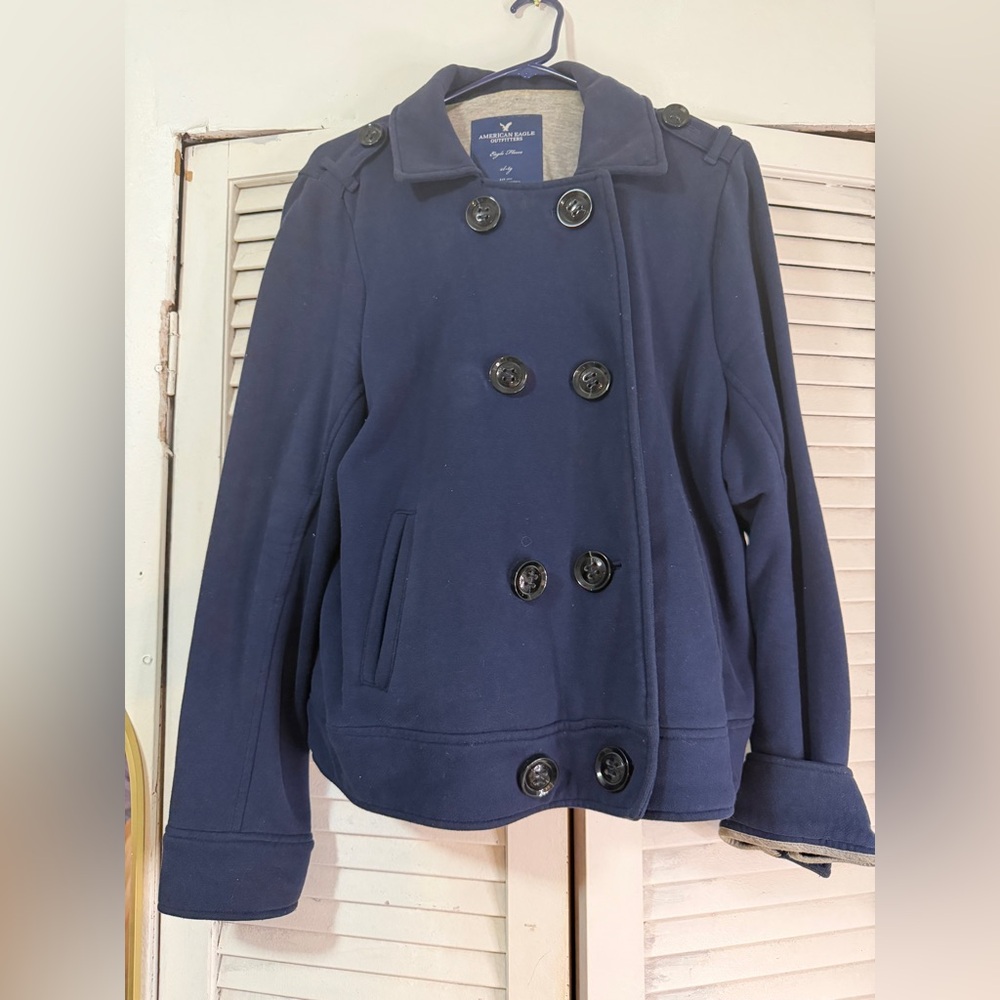 American Eagle Outfitters Navy Pea Coat